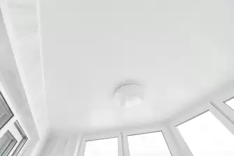 Отделка балкона в новостройке с эркерным остеклением Рехау 