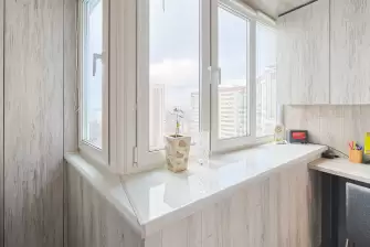 Отделка ламинатом лоджии Сапожок с утеплением